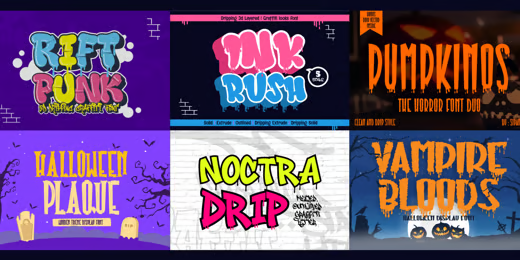 Halloween and Dripping Font Collections