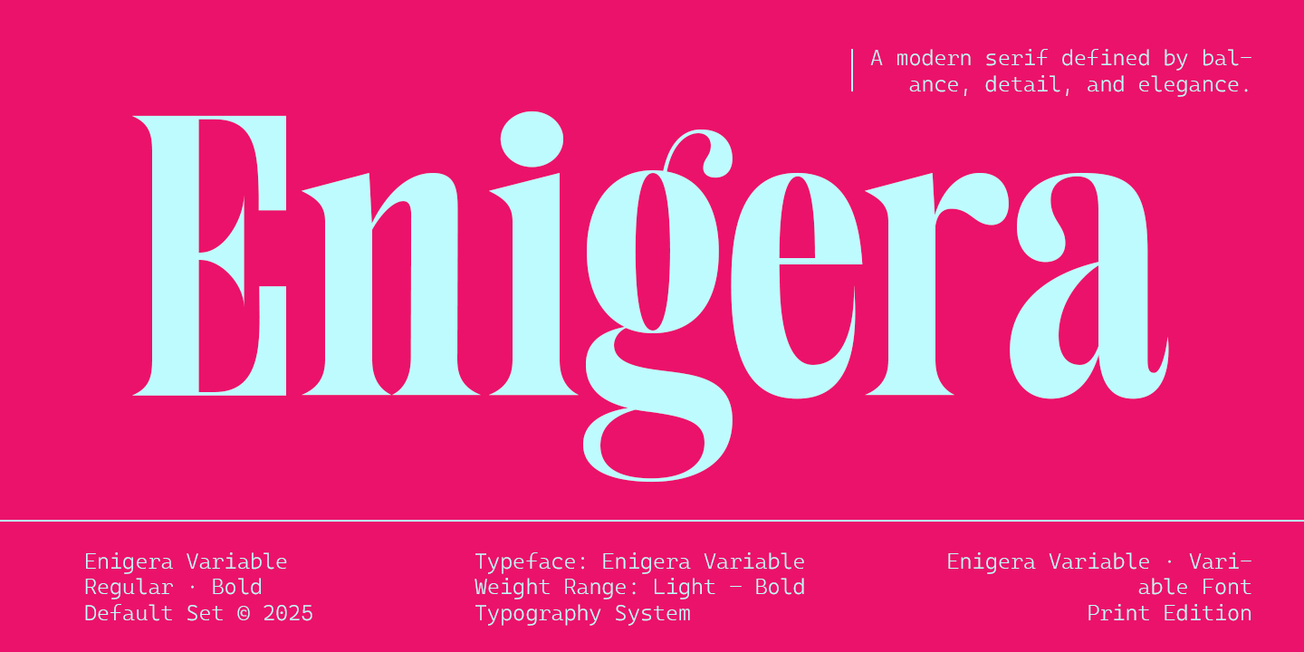 Enigera by Aqeela Studio