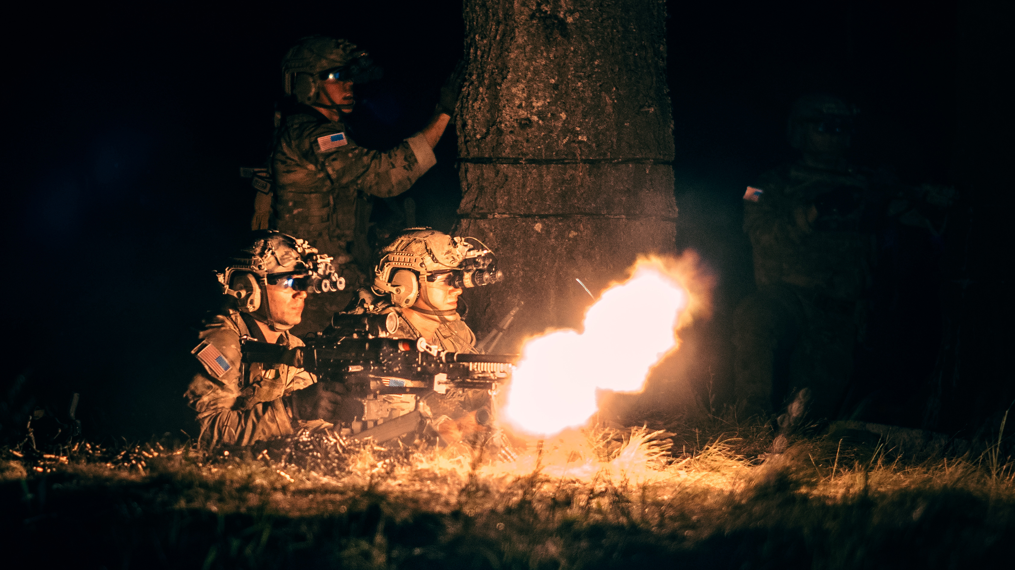 Rangers assigned to the 2nd Ranger Battalion conduct a platoon live-fire exercise at Joint Base Lewis-McChord, Wash., June 6–10, 2025. Credit: U.S. Army photo by Spc. Samuel Dreher