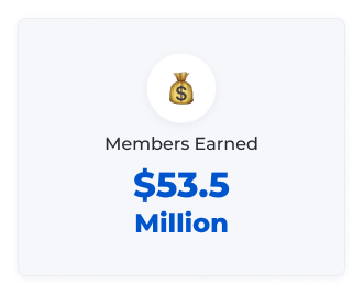 Members Earned $53.5 Million