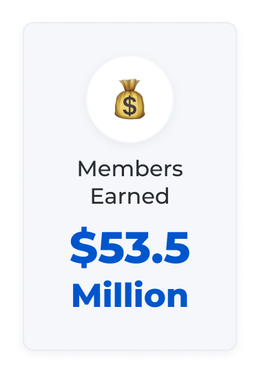 Members Earned $53.5 Million
