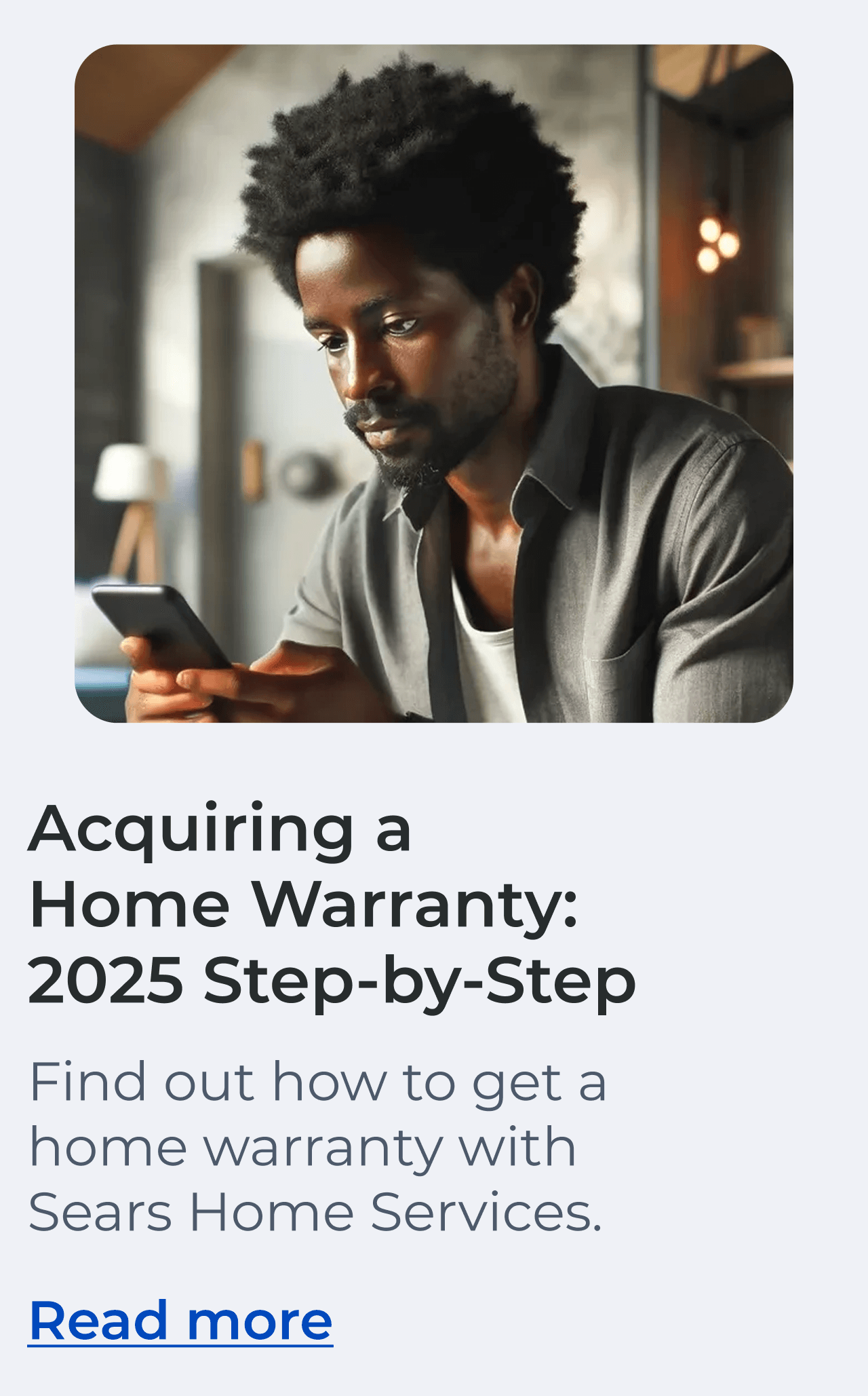 Acquiring a Home Warranty: 2025 Step-by-Step. Find out how to get a home warranty with Sears Home Services. Read more