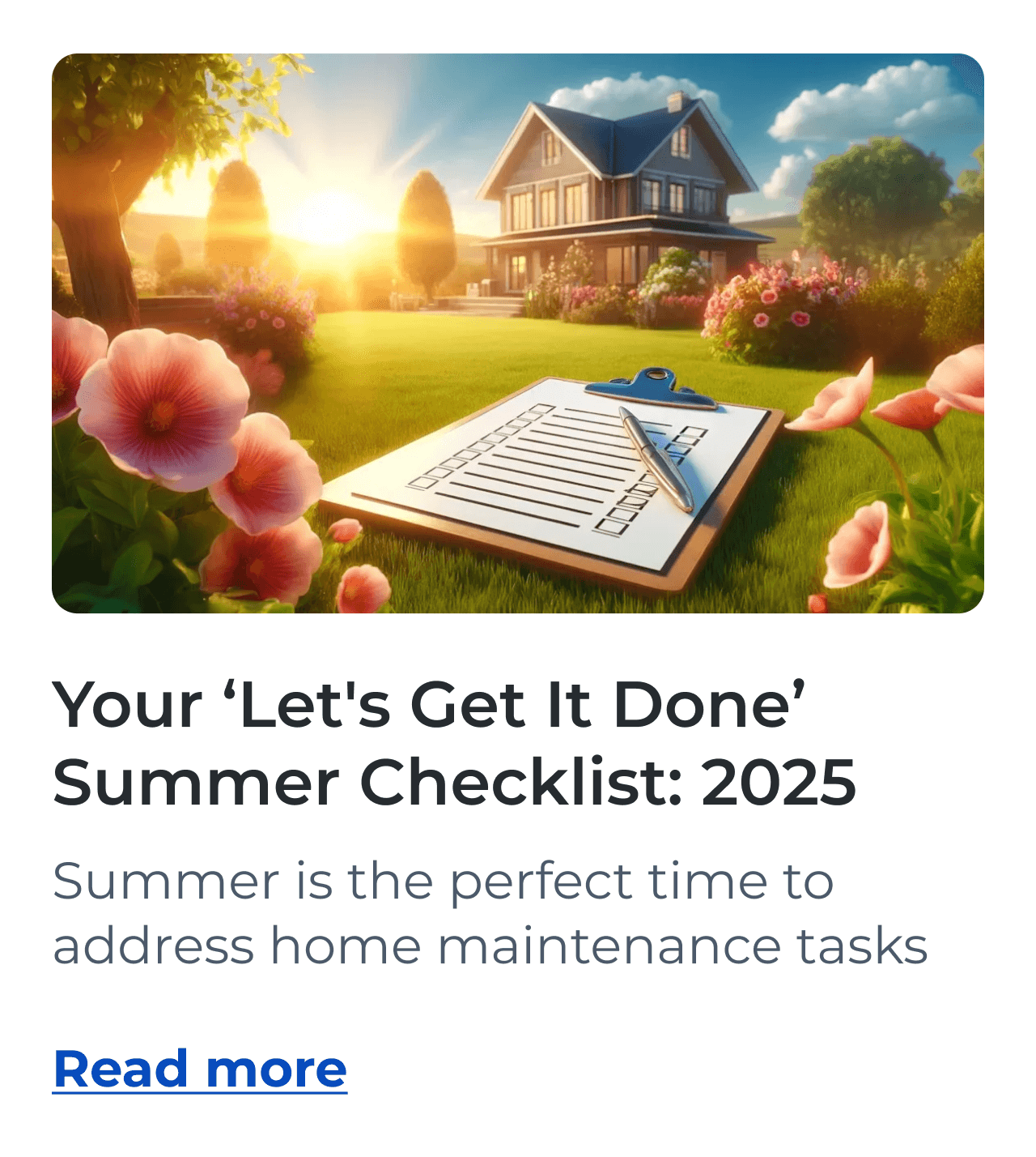 Your 'Let's Get It Done' Summer Checklist: 2025 Refresh your home with our thorough and comprehensive spring cleaning guide. Read mor