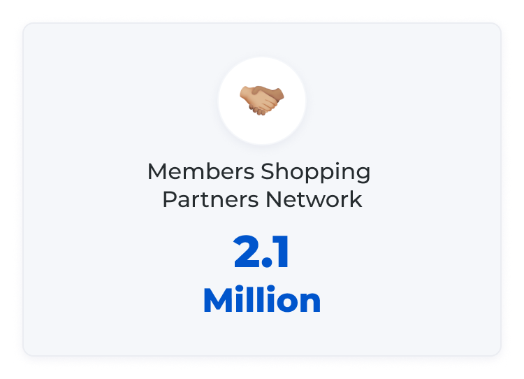 Members Shopping Partners Network 2.1 Million