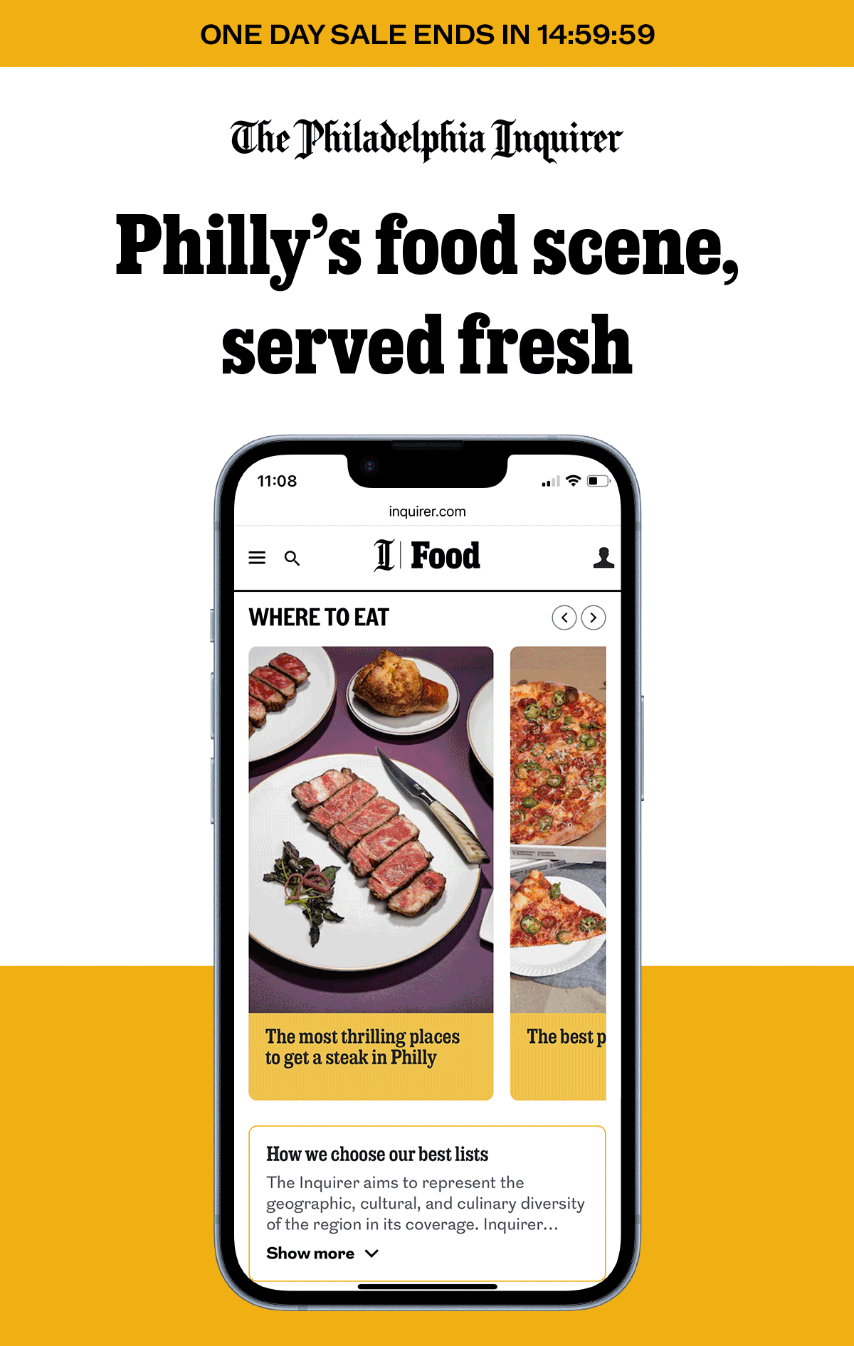 The Philadelphia Inquirer: One Day Sale: Philly's Food scene, served fresh