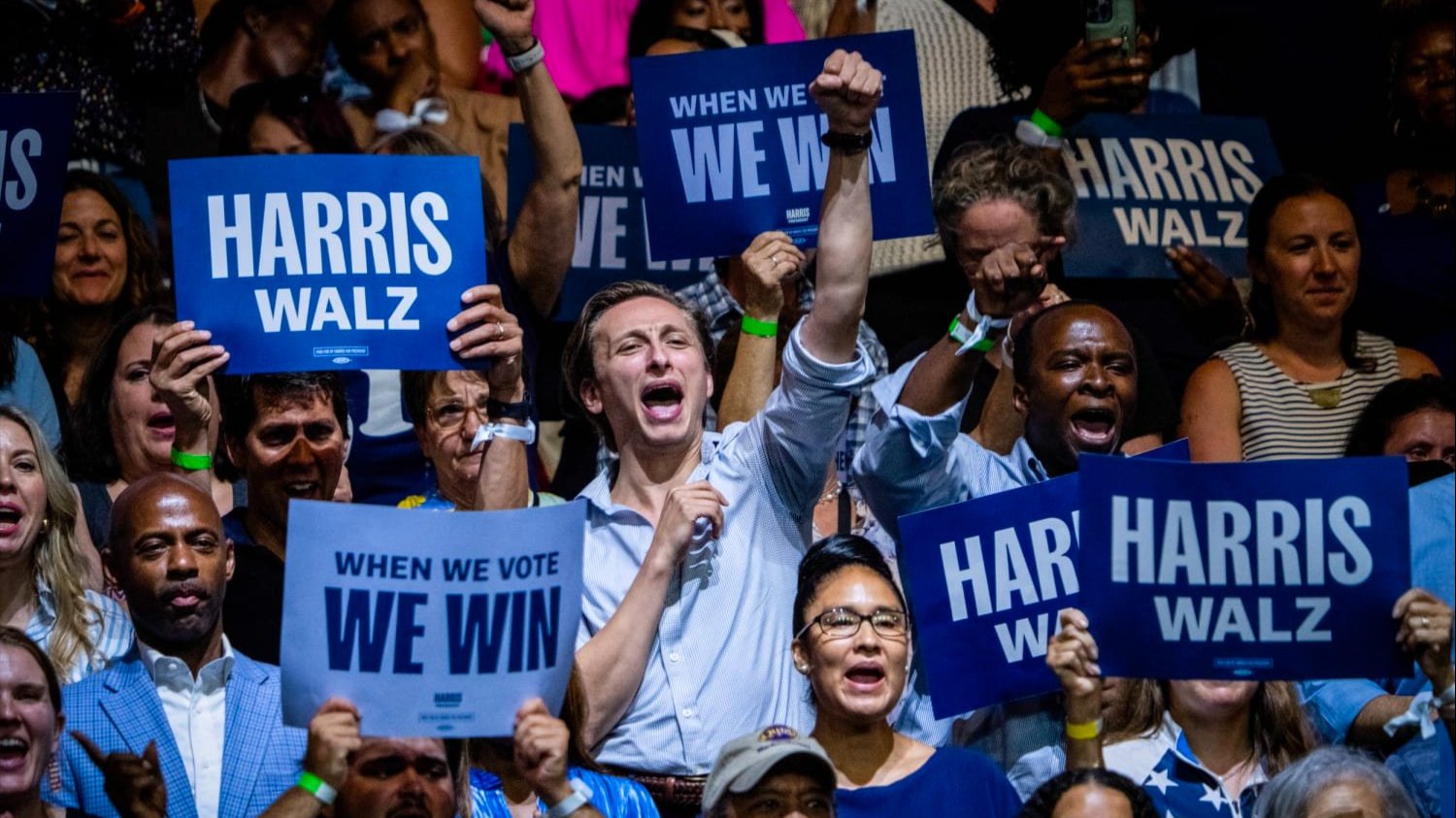 Harris-Walz supporters