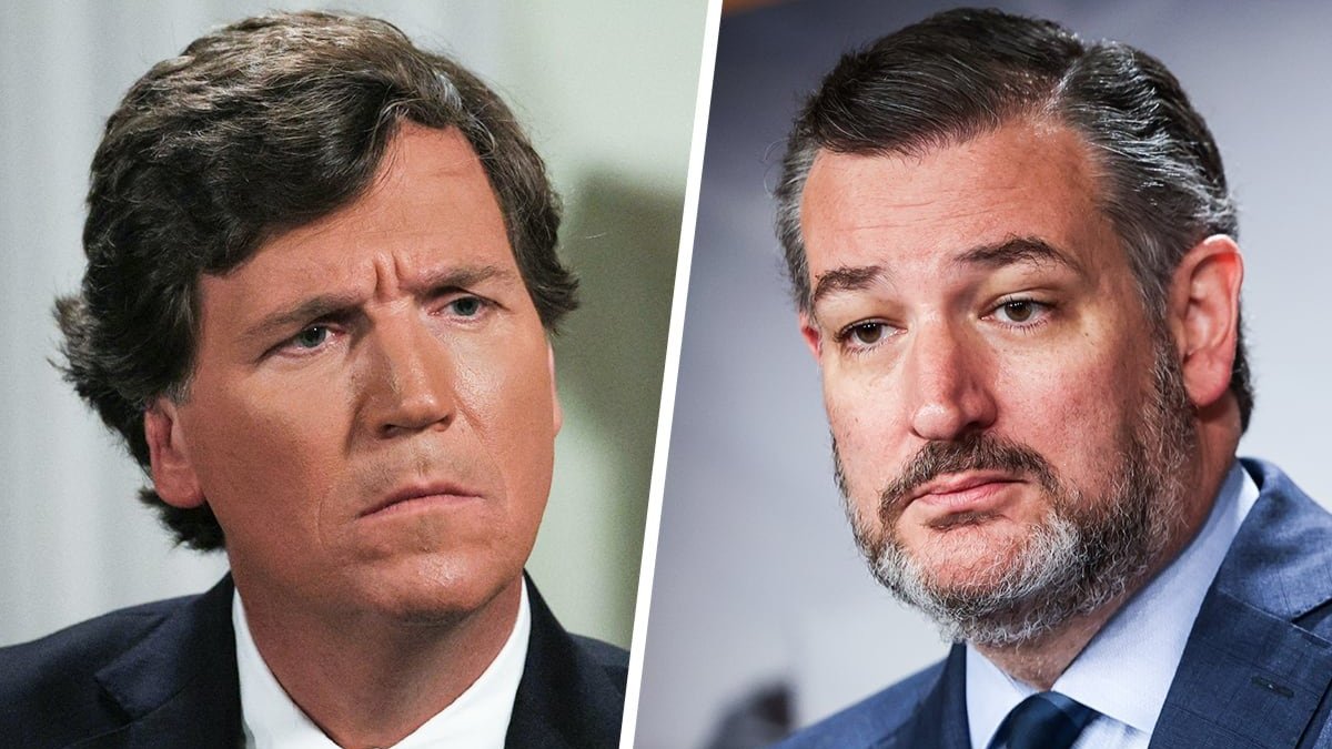 Tucker Carlson and Ted Cruz