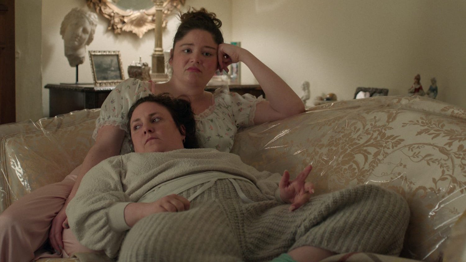 Meg Stalter and Lena Dunham in Too Much