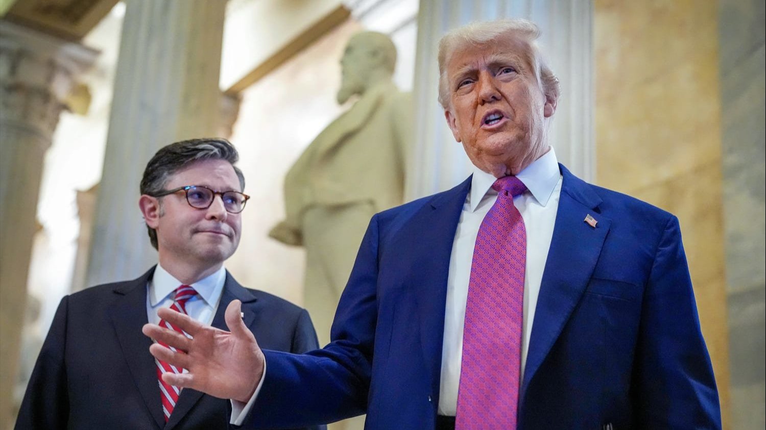 Speaker Mike Johnson and President Donald Trump