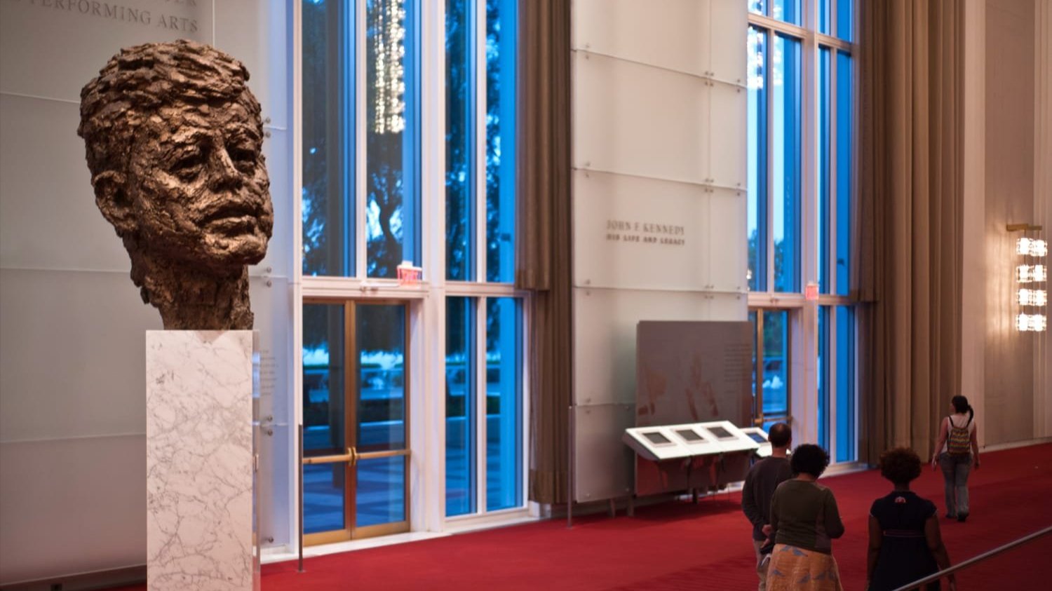 A photo of a state of JFK at the Kennedy Center