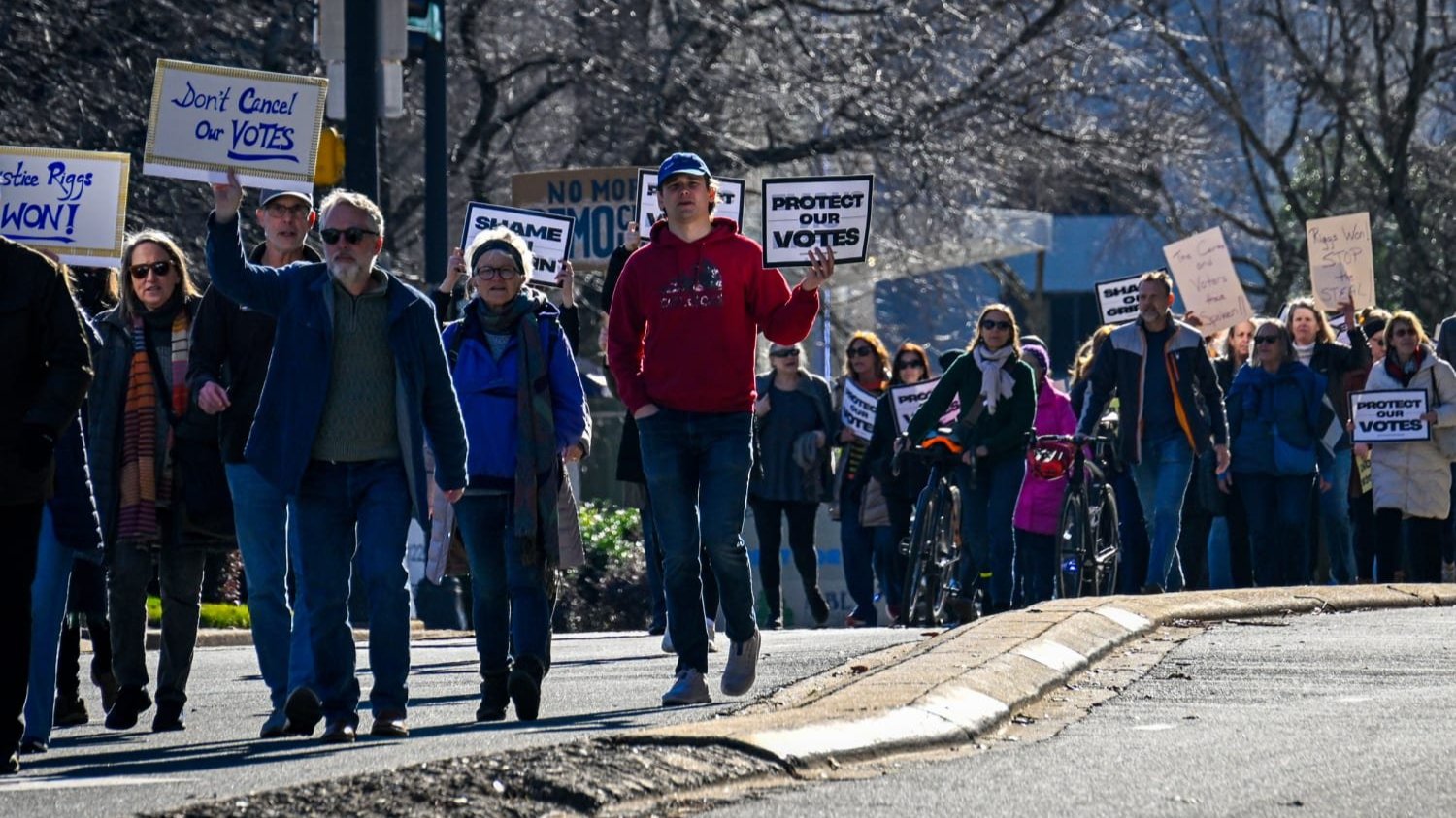 A photo of a protest in North Carolina 