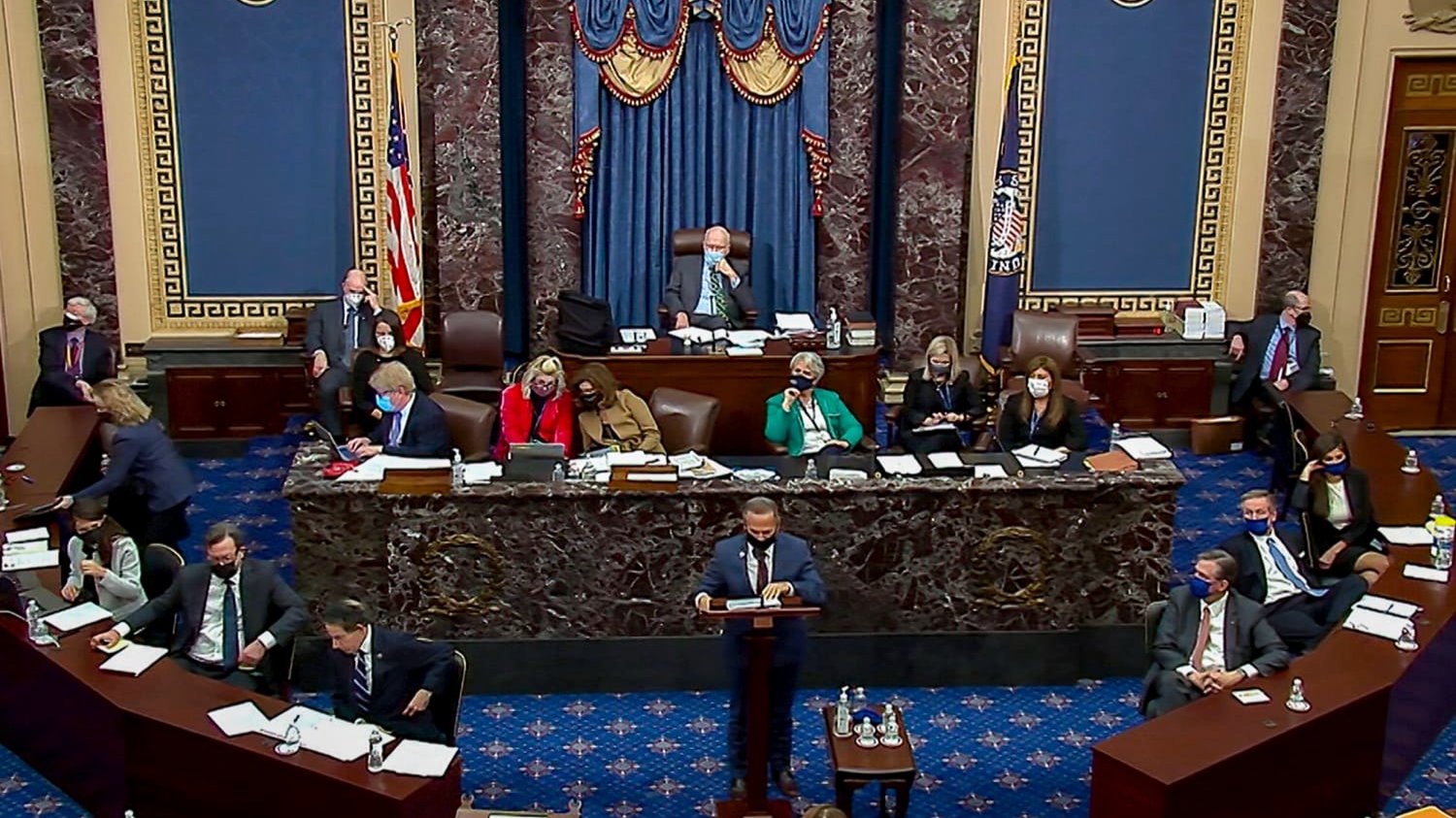 A photo of House Democrats on the floor