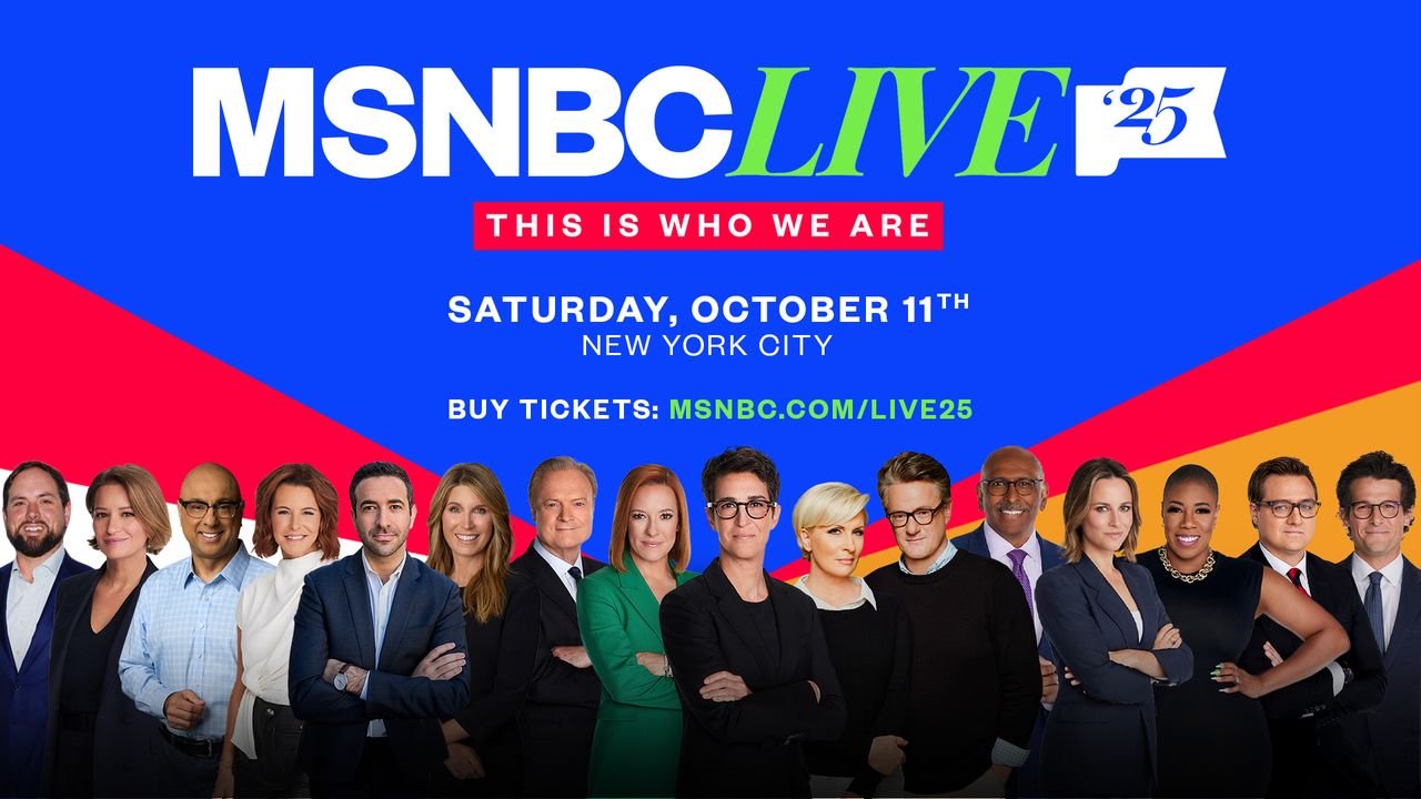 Graphic promoting MSNBCLIVE '25