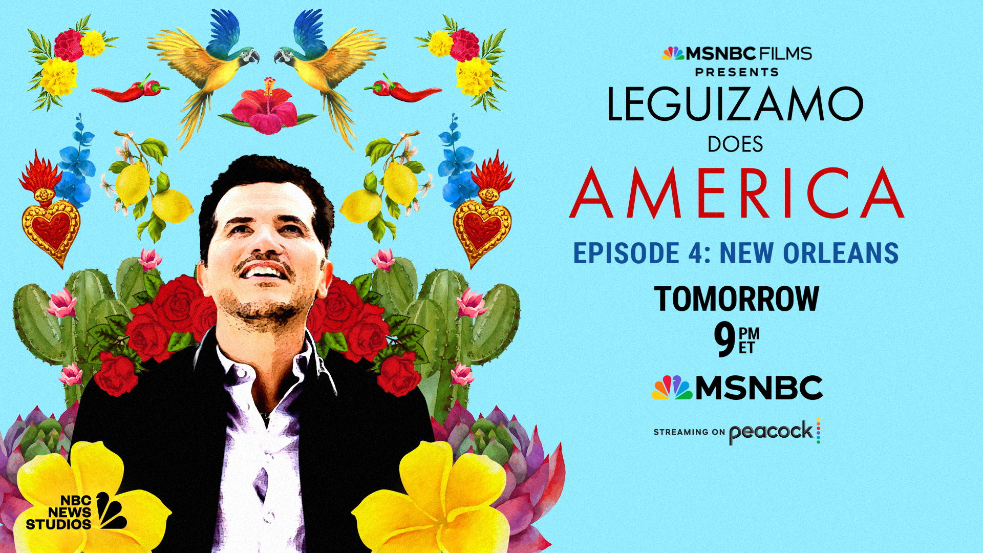 Graphic promoting Leguizamo Does America