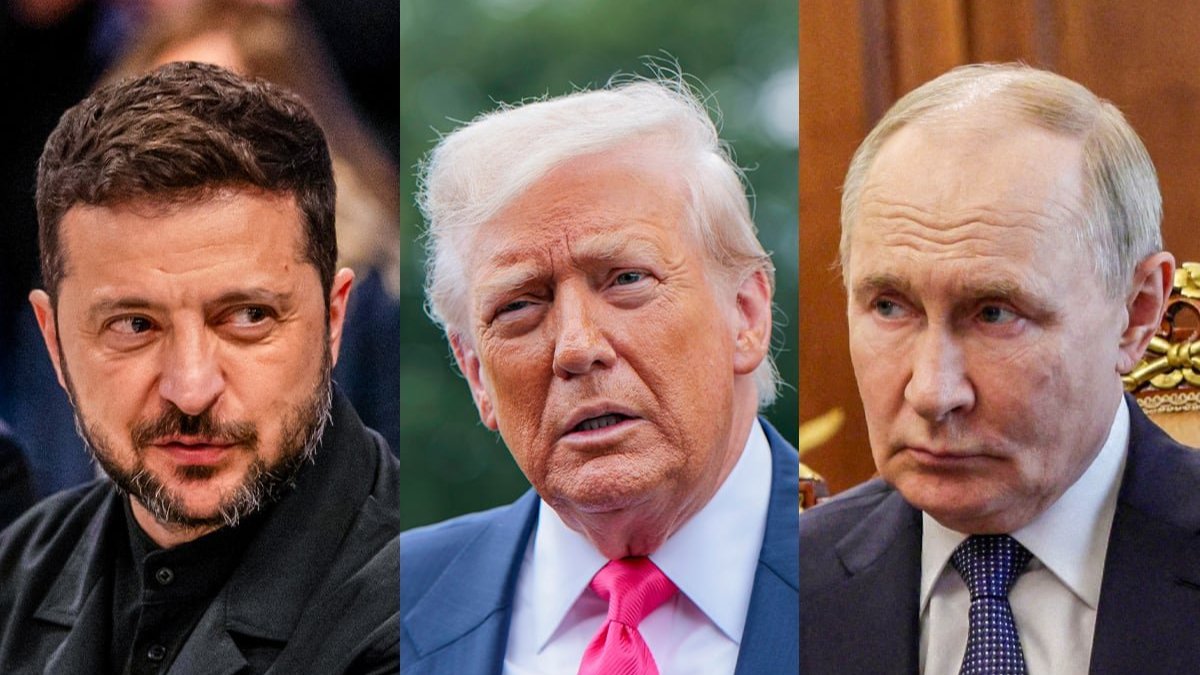 Volodymyr Zelenskyy, Donald Trump, Vladimir Putin