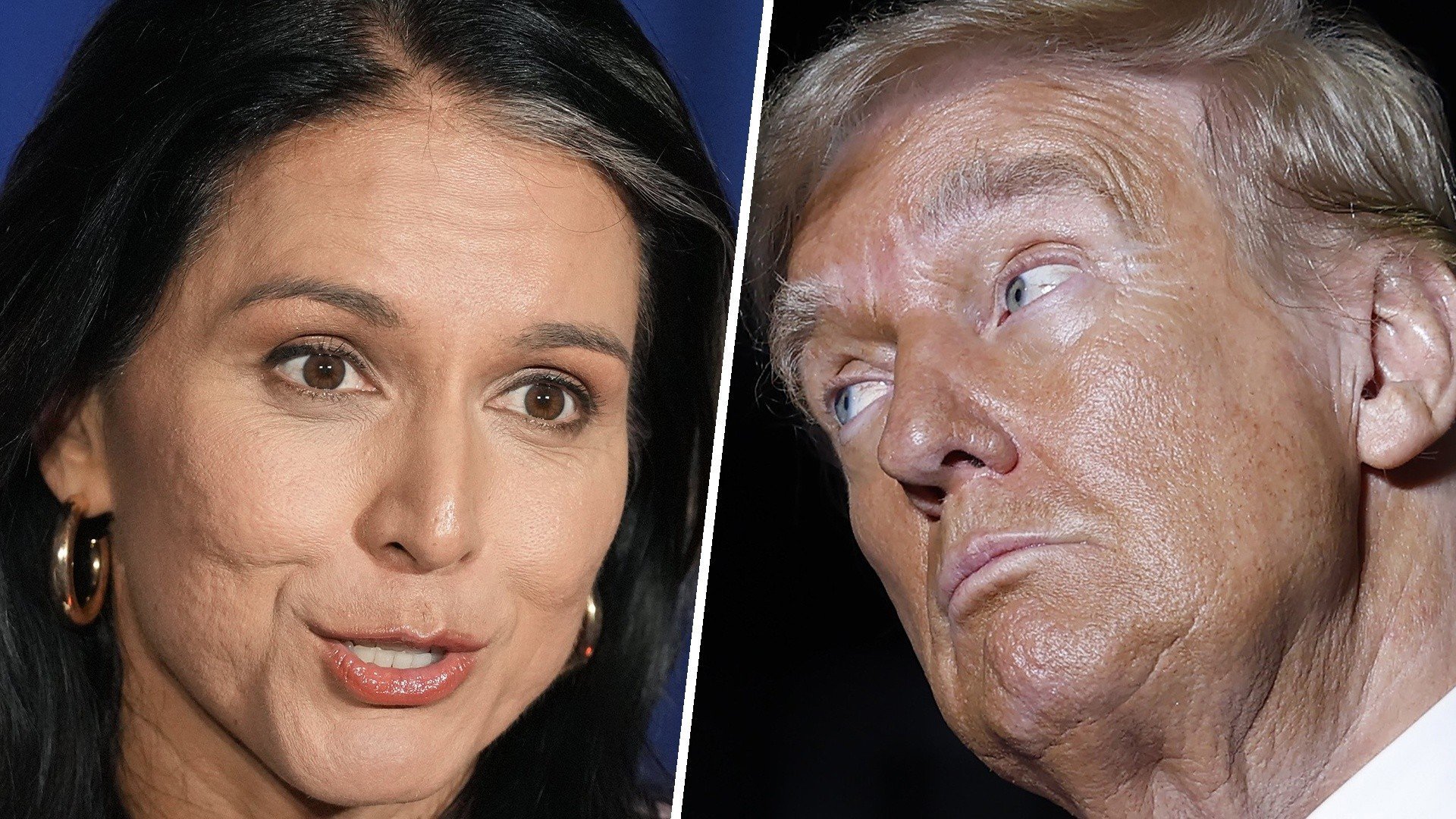 Tulsi Gabbard and Donald Trump