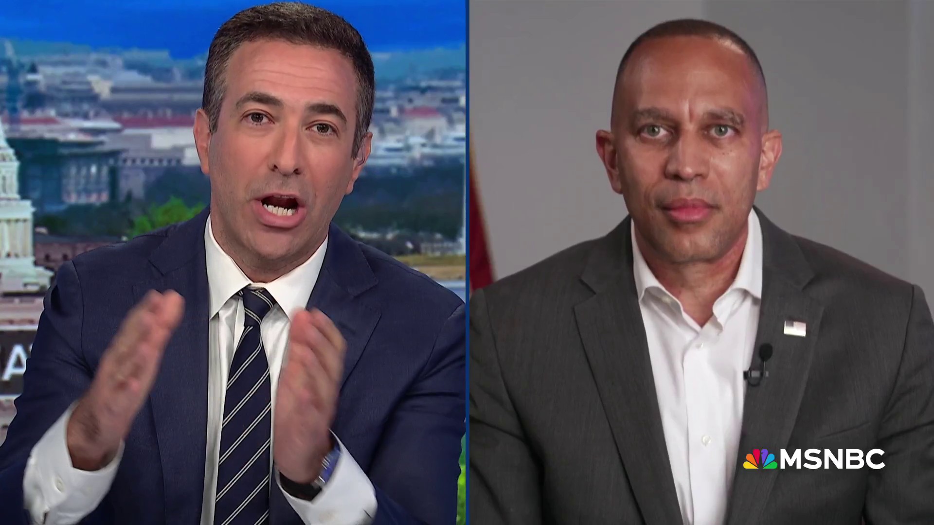 Ari Melber and Hakeem Jeffries 