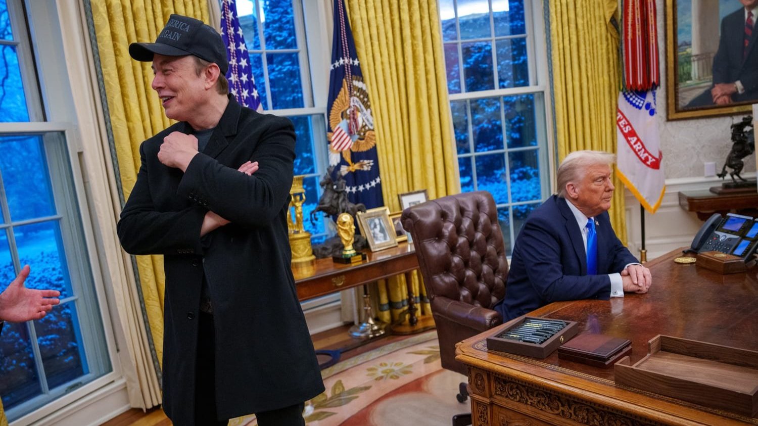 A photo of Musk and Trump