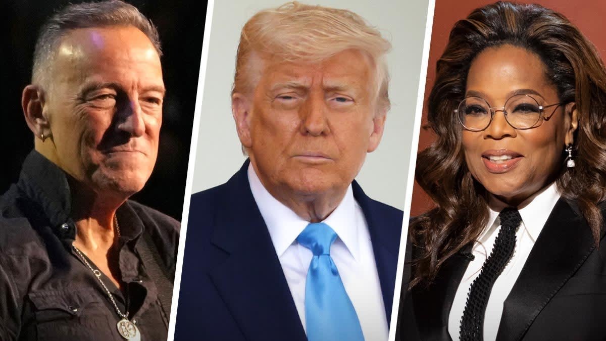 A composite of Springsteen, Trump and Oprah
