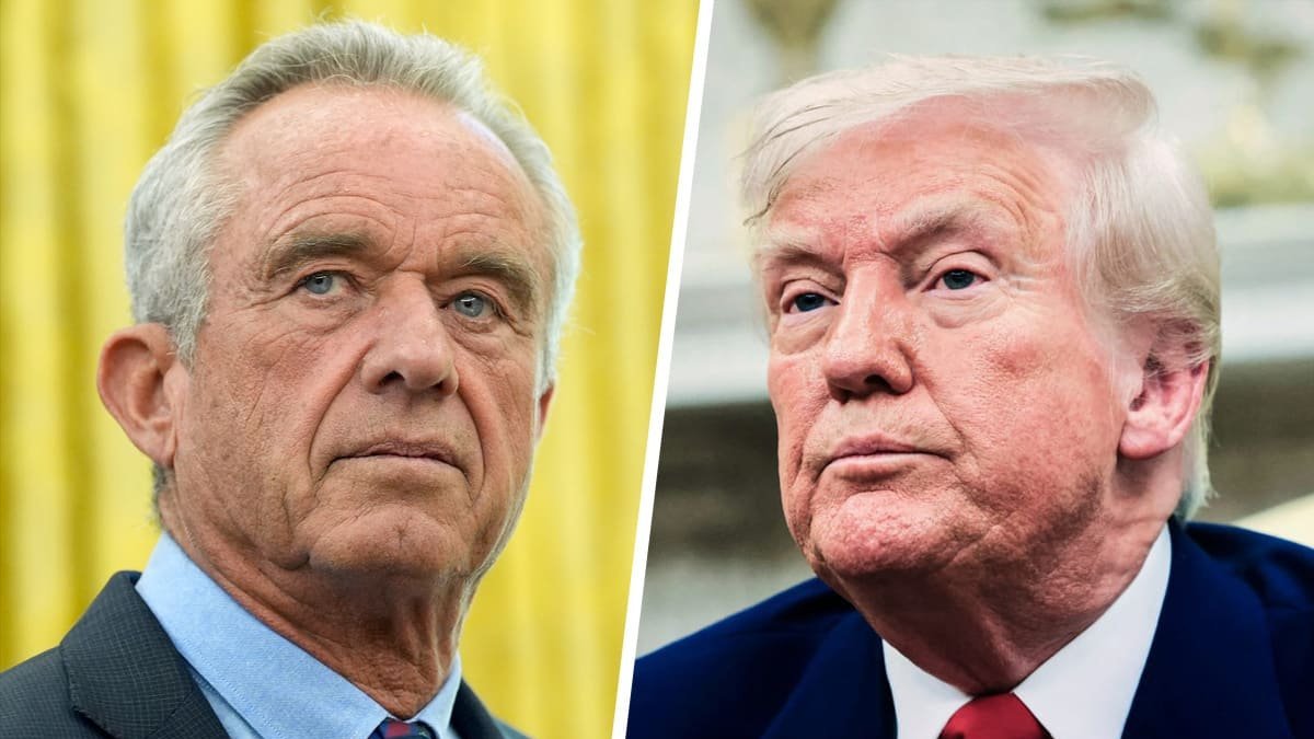 A photo composite of RFK Jr. and Trump
