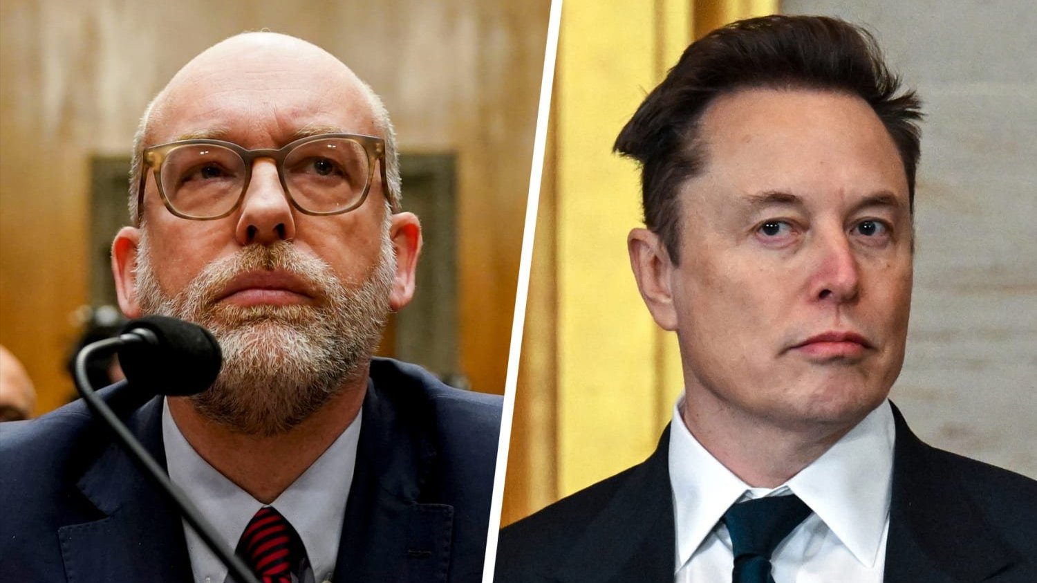 A photo composite of Musk and Vought