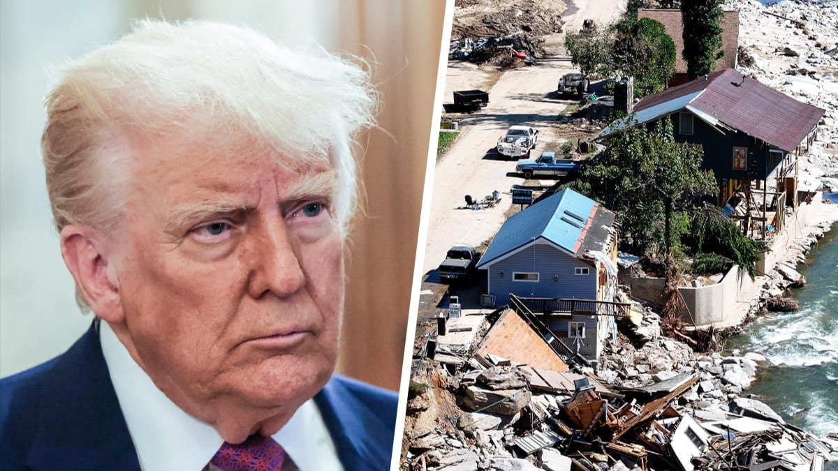 President Trump and hurricane destruction