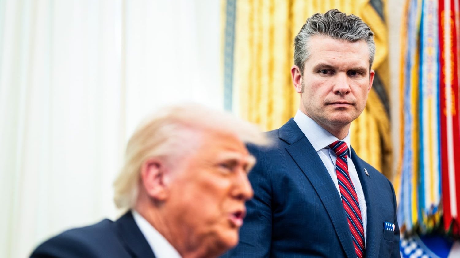 President Donald Trump and Defense Secretary Pete Segseth.