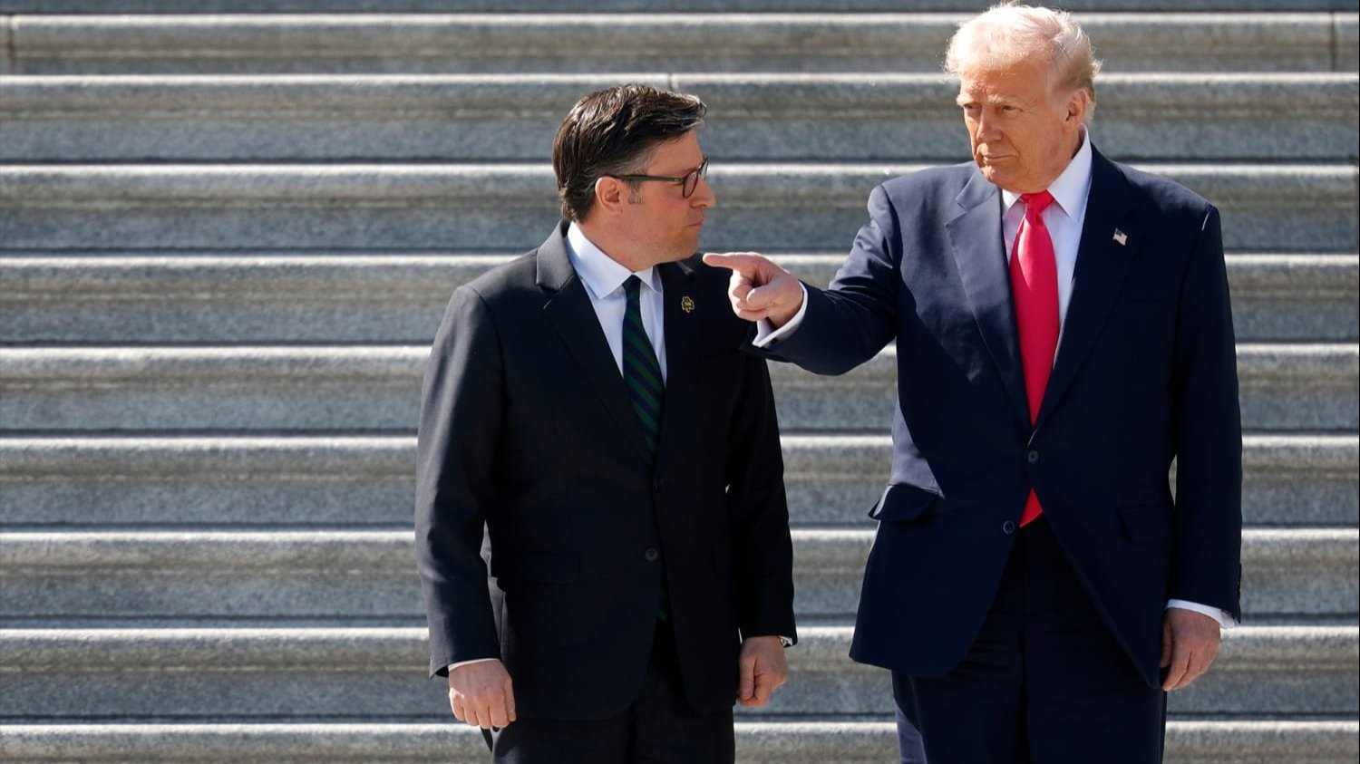 House Speaker Mike Johnson and President Donald Trump.