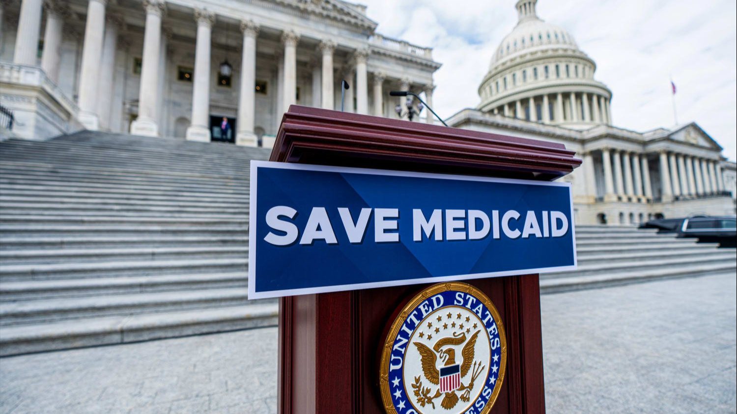 ''Save Medicaid'' sign