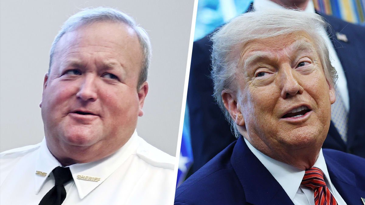 Composite of Trump and sheriff