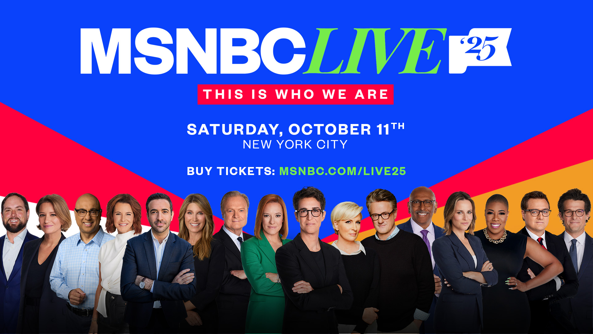 Graphics promoting MSNBCLIVE '25