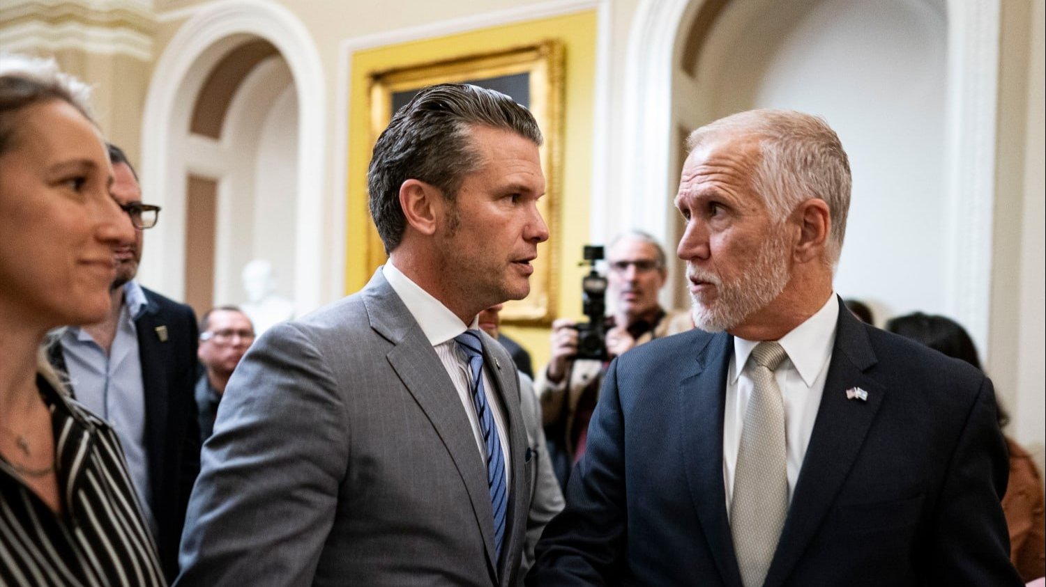 Secretary Pete Hegseth with Sen. Thom Tillis