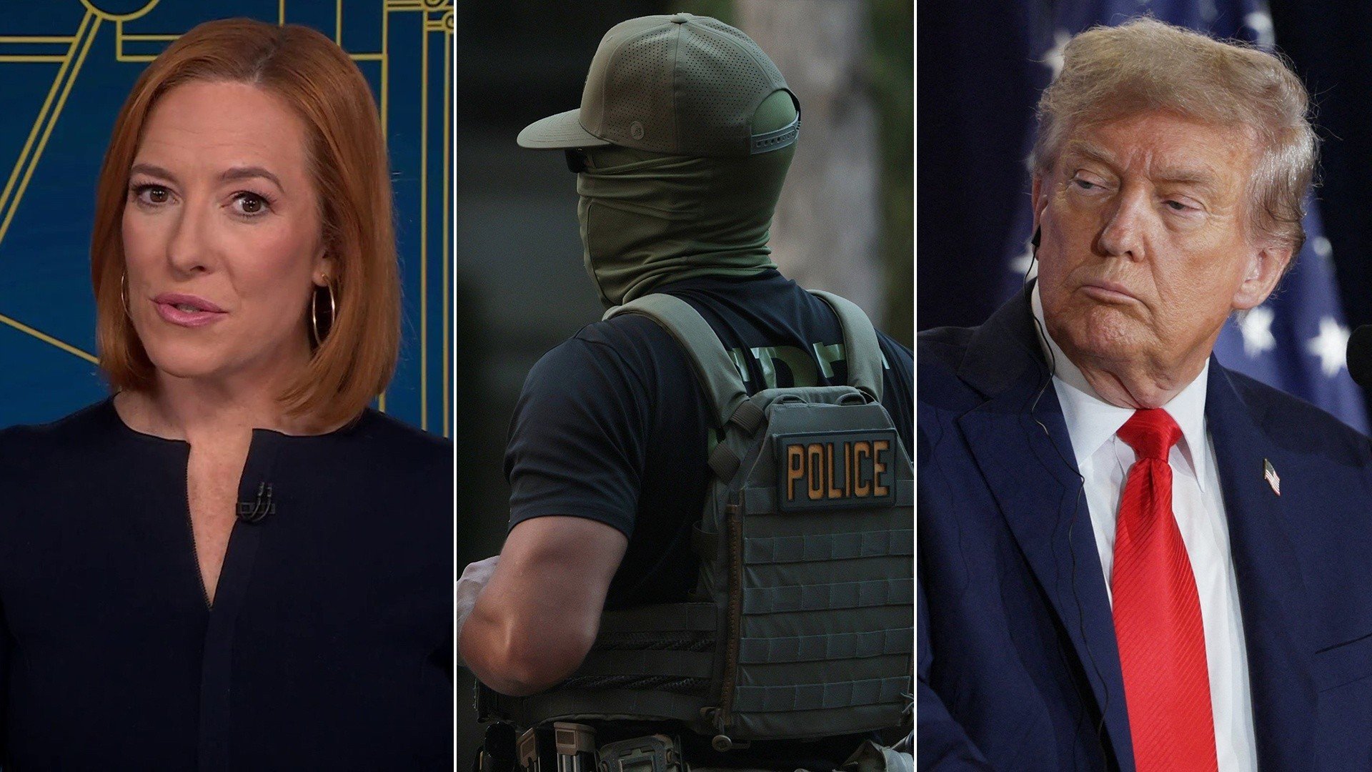  Jen Psaki, police and Trump