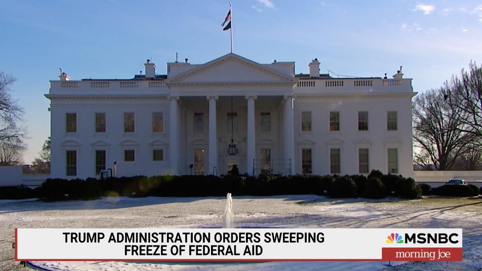 A photo of the White House