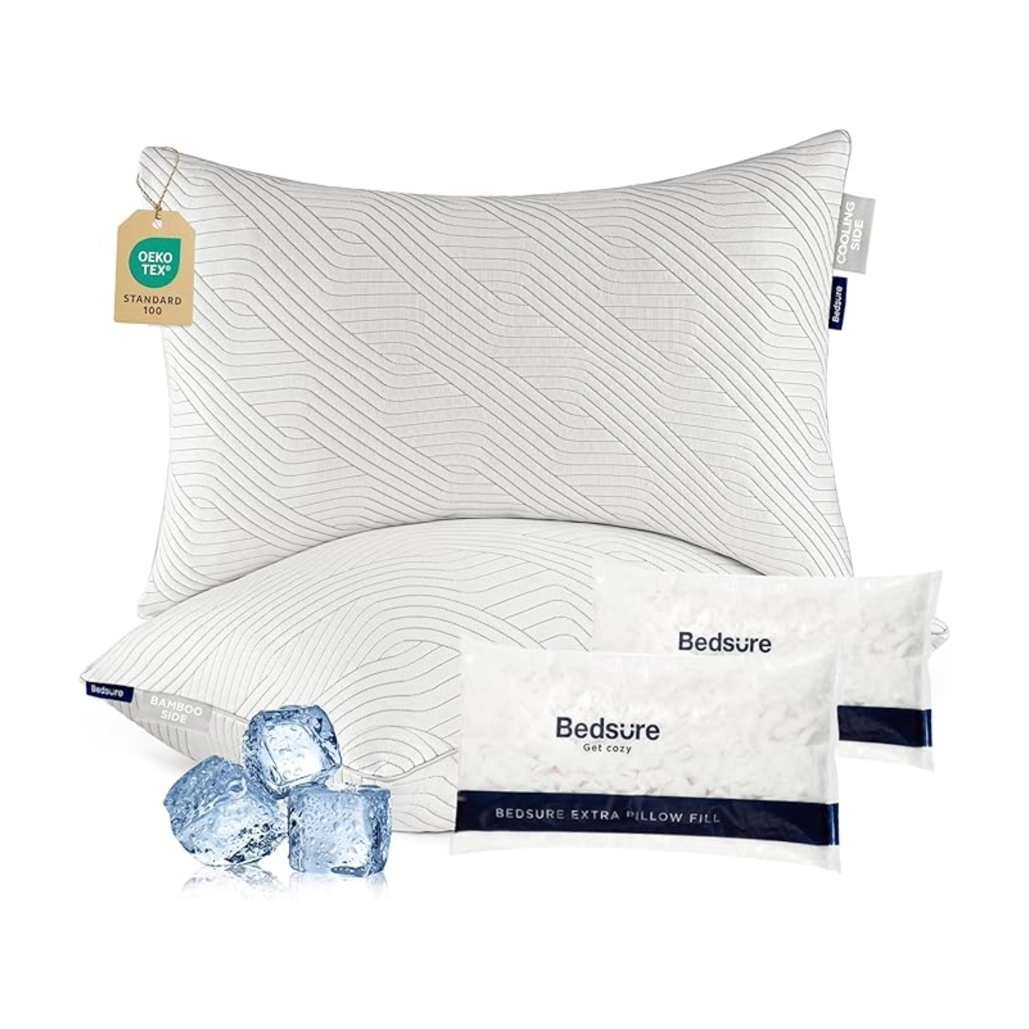 Bedsure Memory Foam Pillows Queen Size, Set of 2