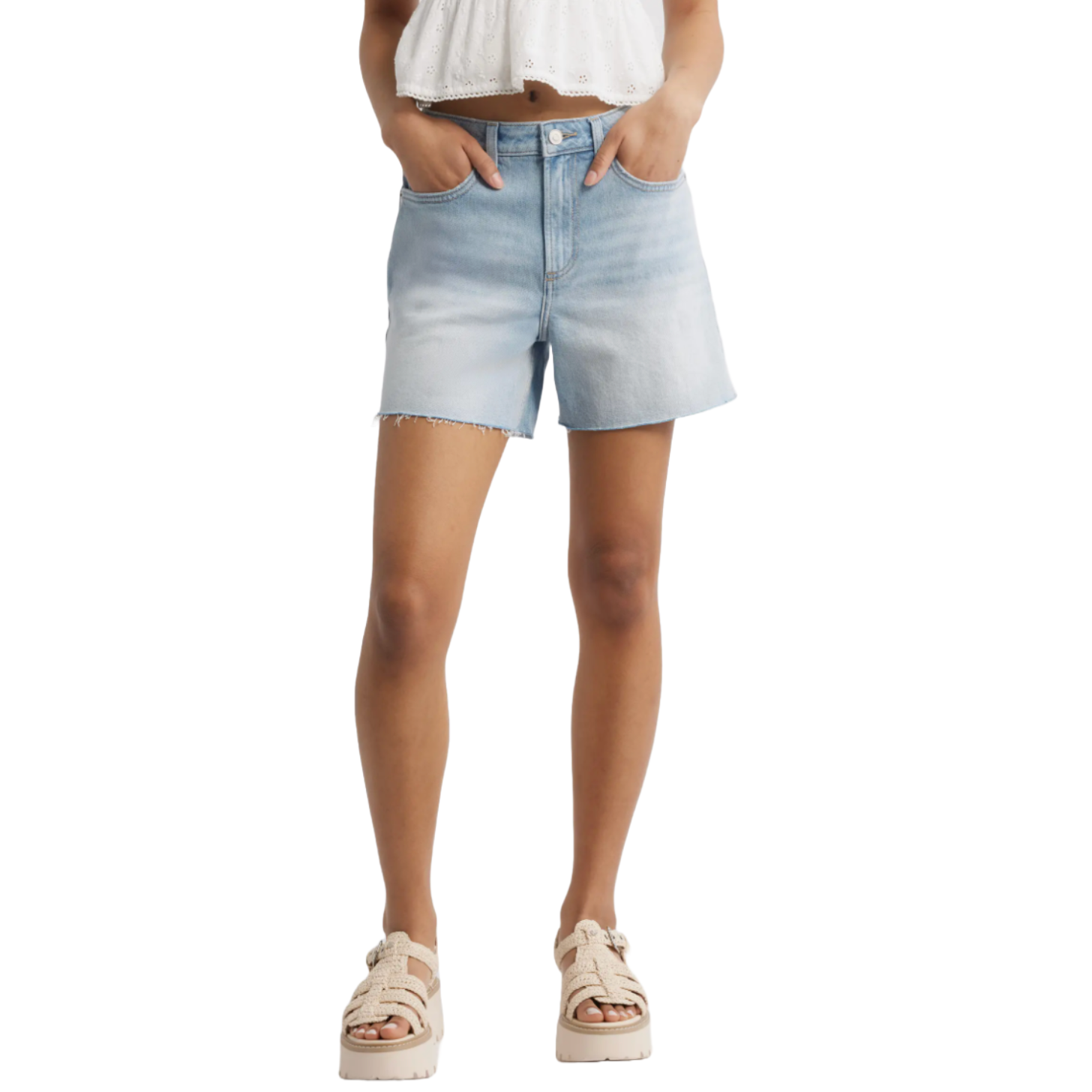 Bp. '90s High Waist Cutoff Denim Shorts