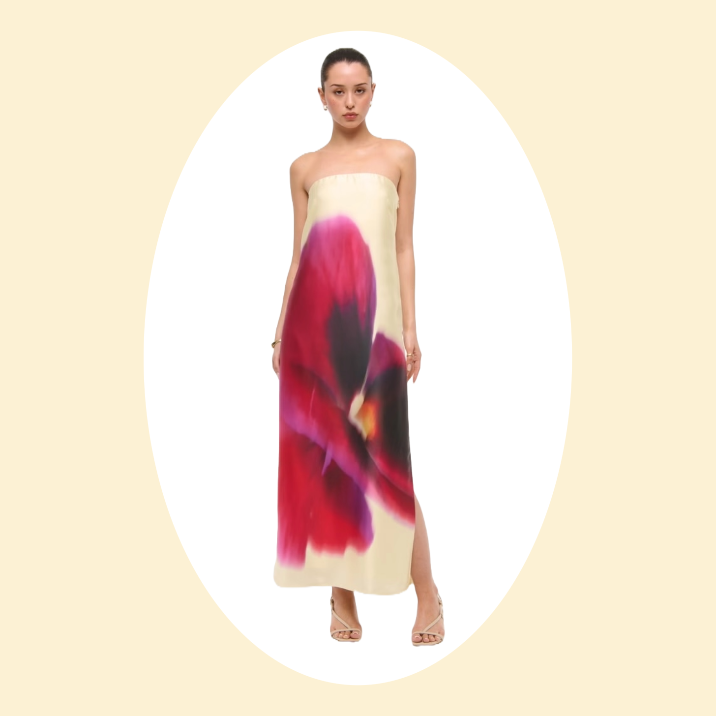 A&F Julia Strapless Slip Maxi Dress
