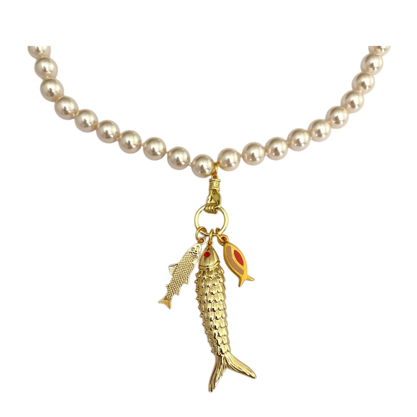 Triple Fish Necklace