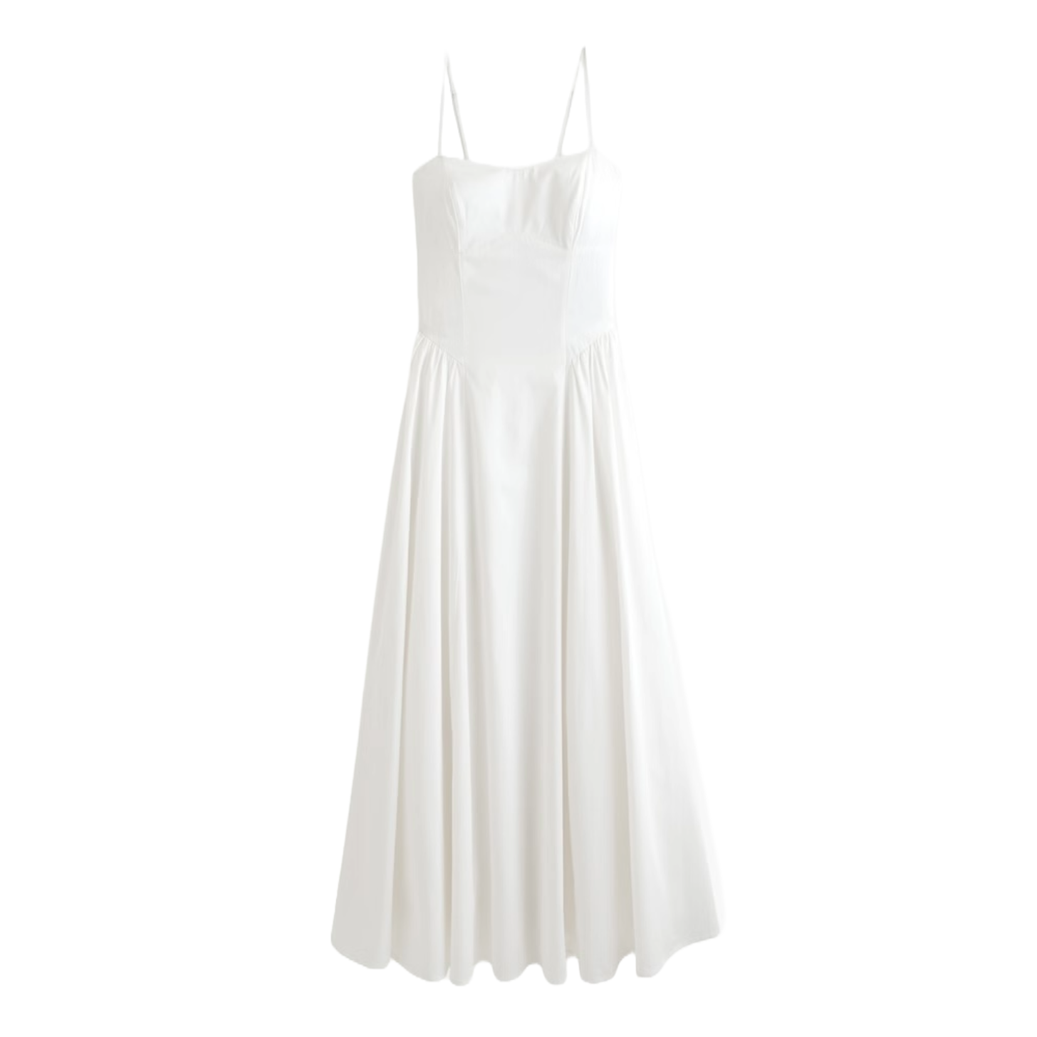 Dipped-Waist Sweetheart Maxi Dress
