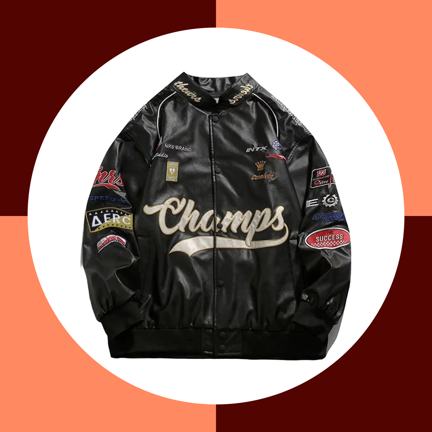 Aelfric Eden Letter Embroidered Racing Jacket
