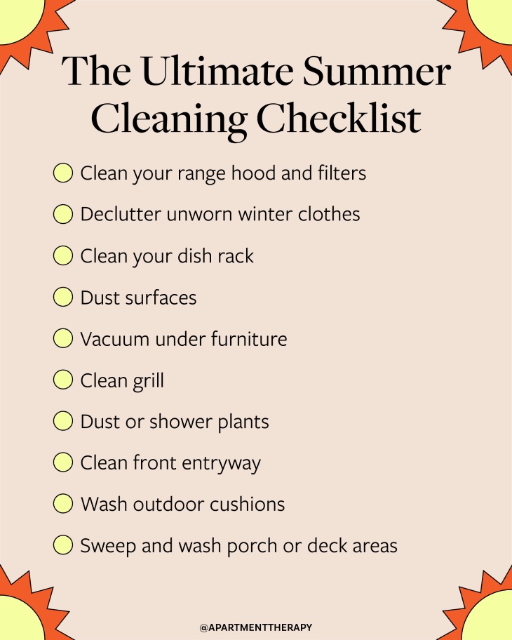 The Ultimate Summer Cleaning Checklist