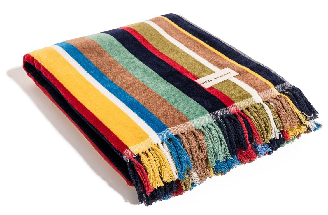 Staud colorful striped beach towel
