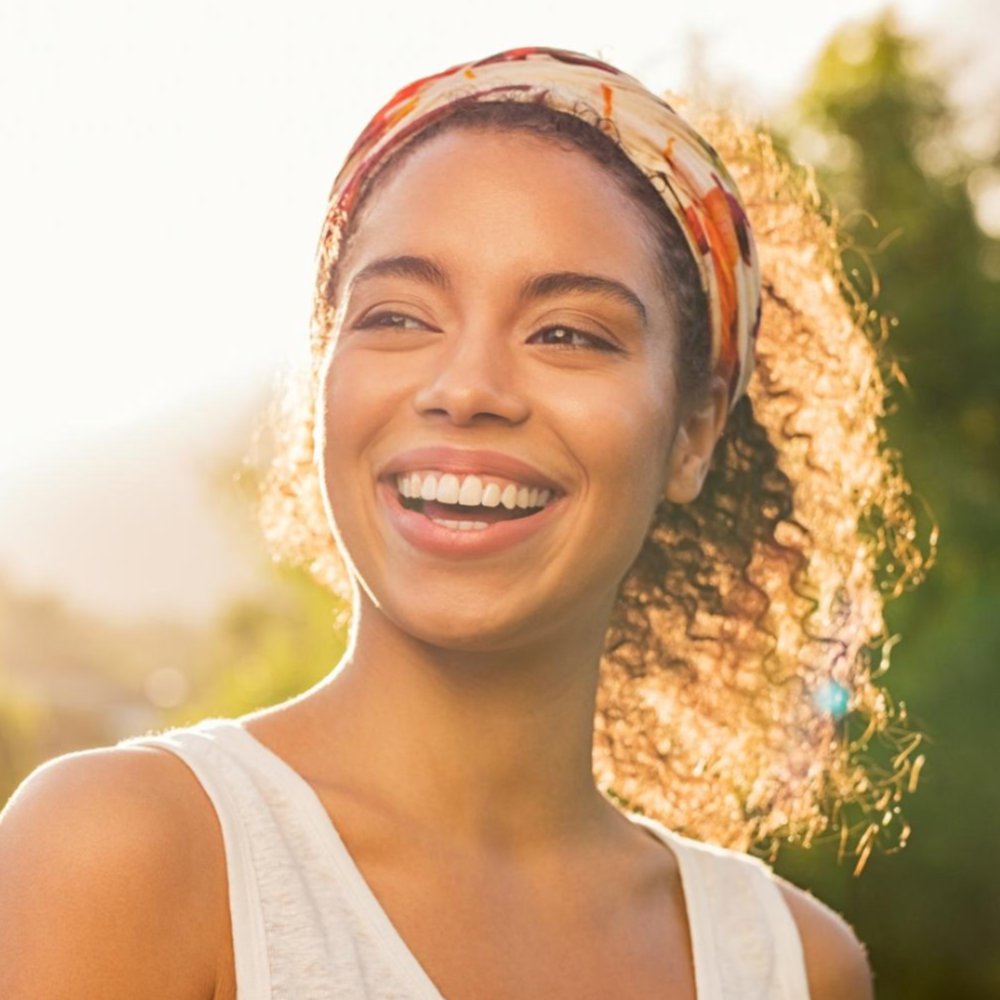 woman smiling