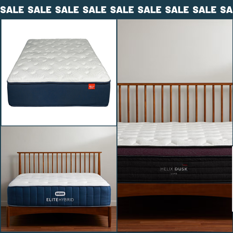 collage of mattresses