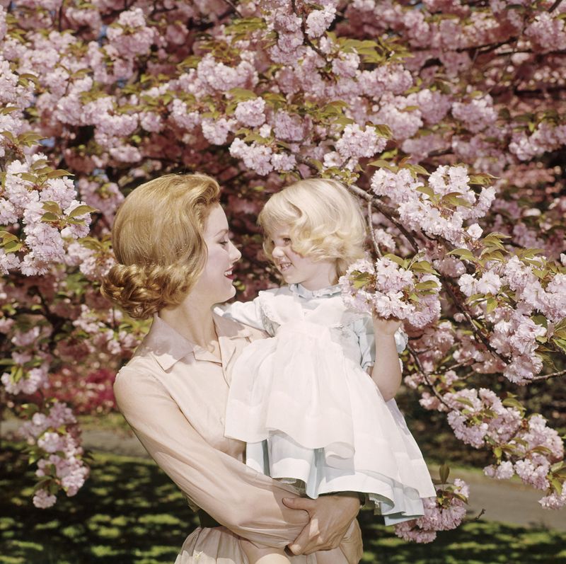 vintage photo of mom and kid