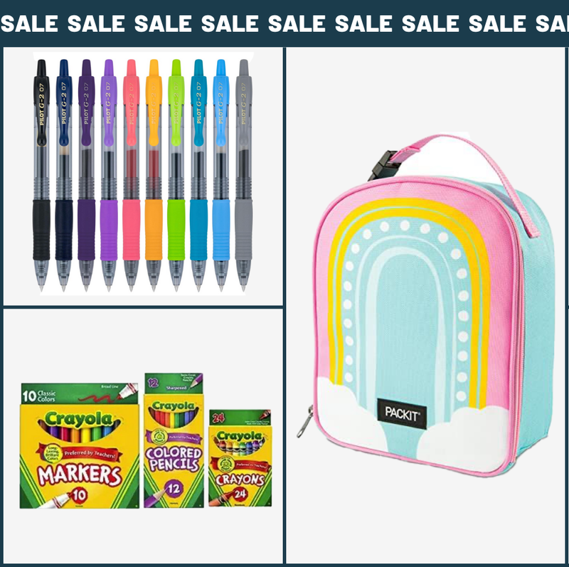 collage of school products