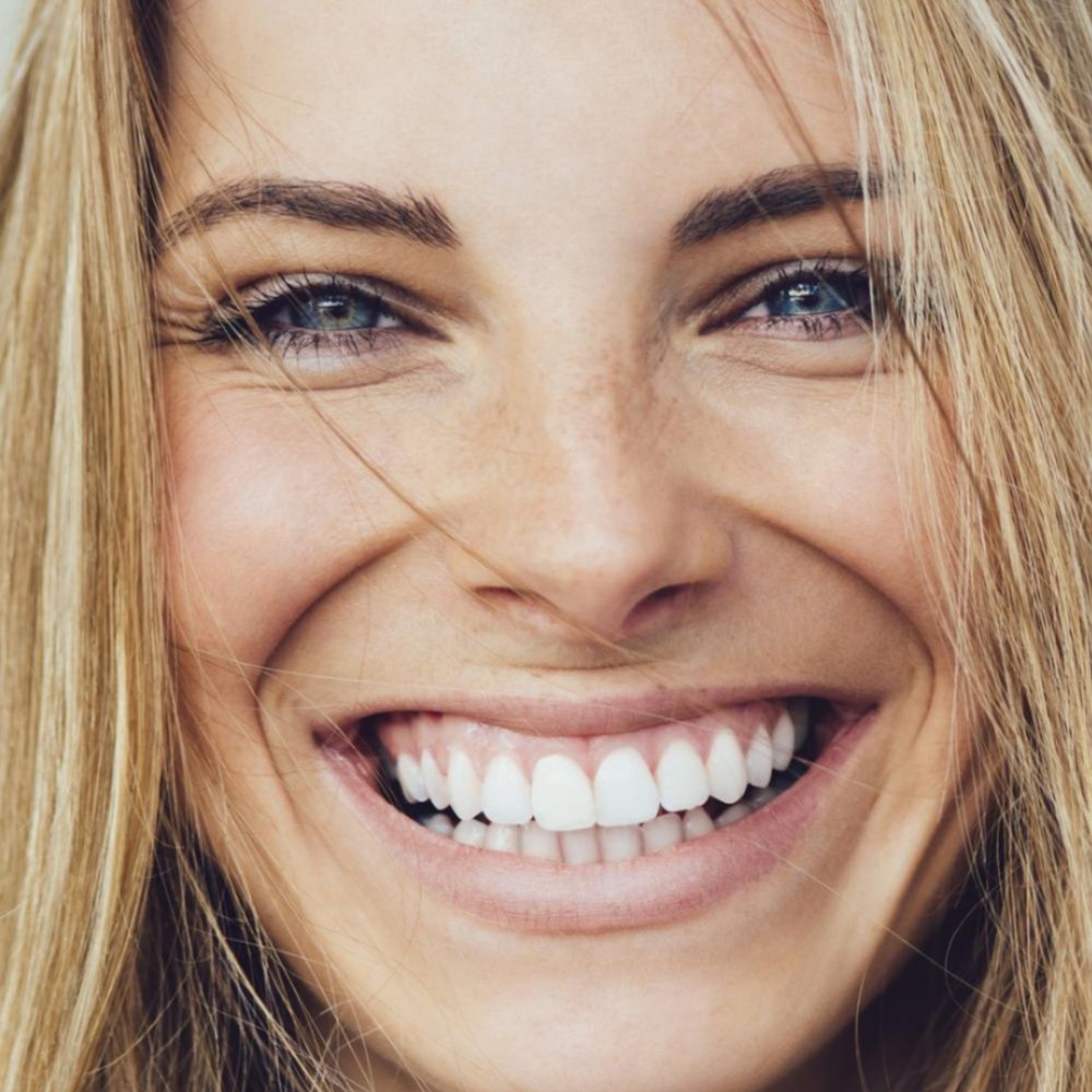 woman smiling