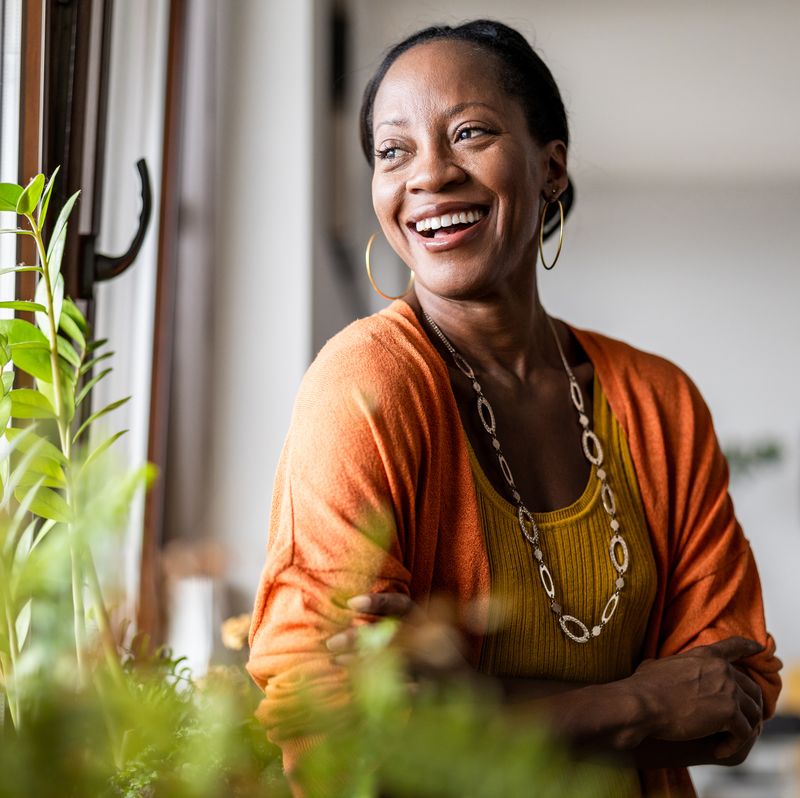 woman smiling