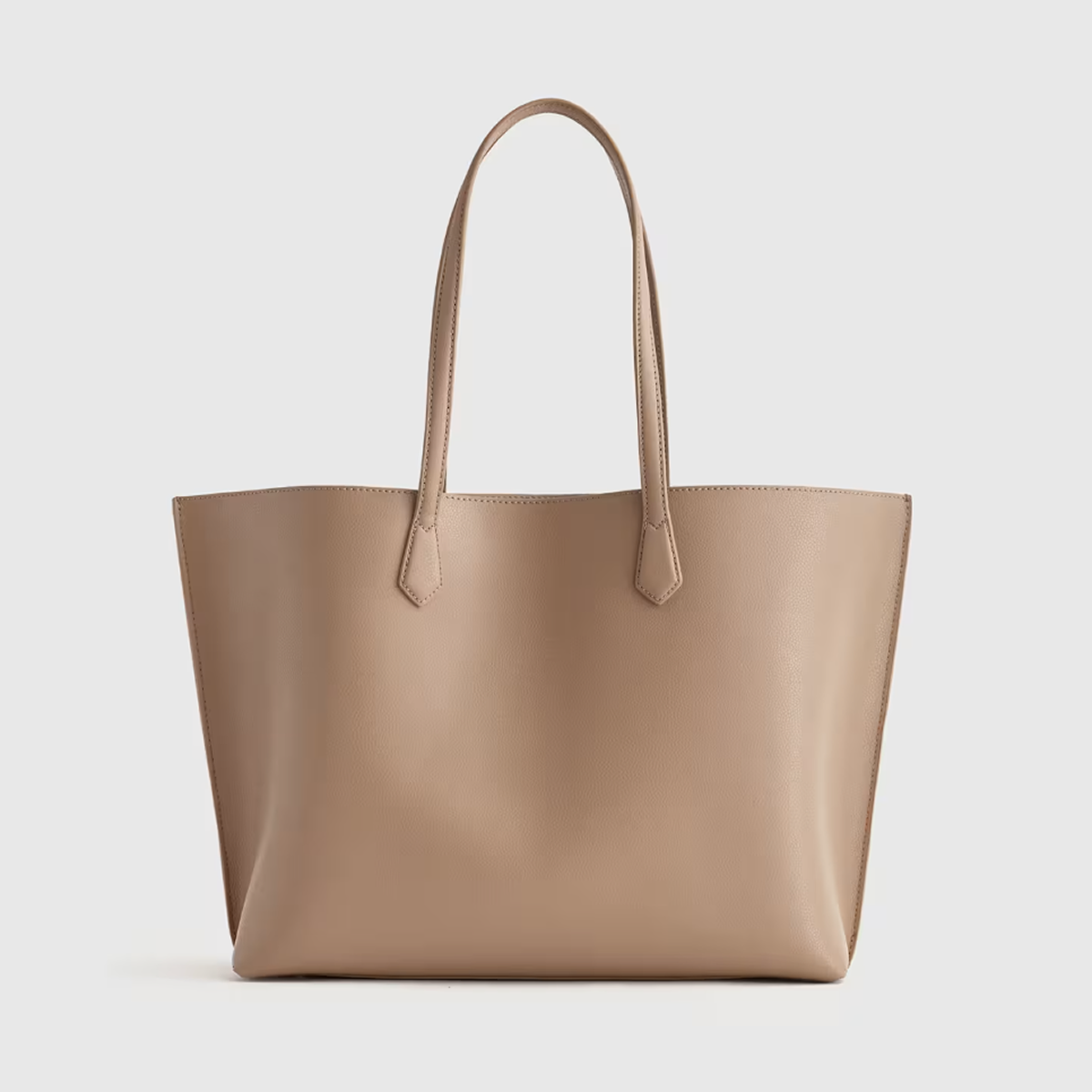 Quince Italian Leather Triple Compartment Shopper Tote