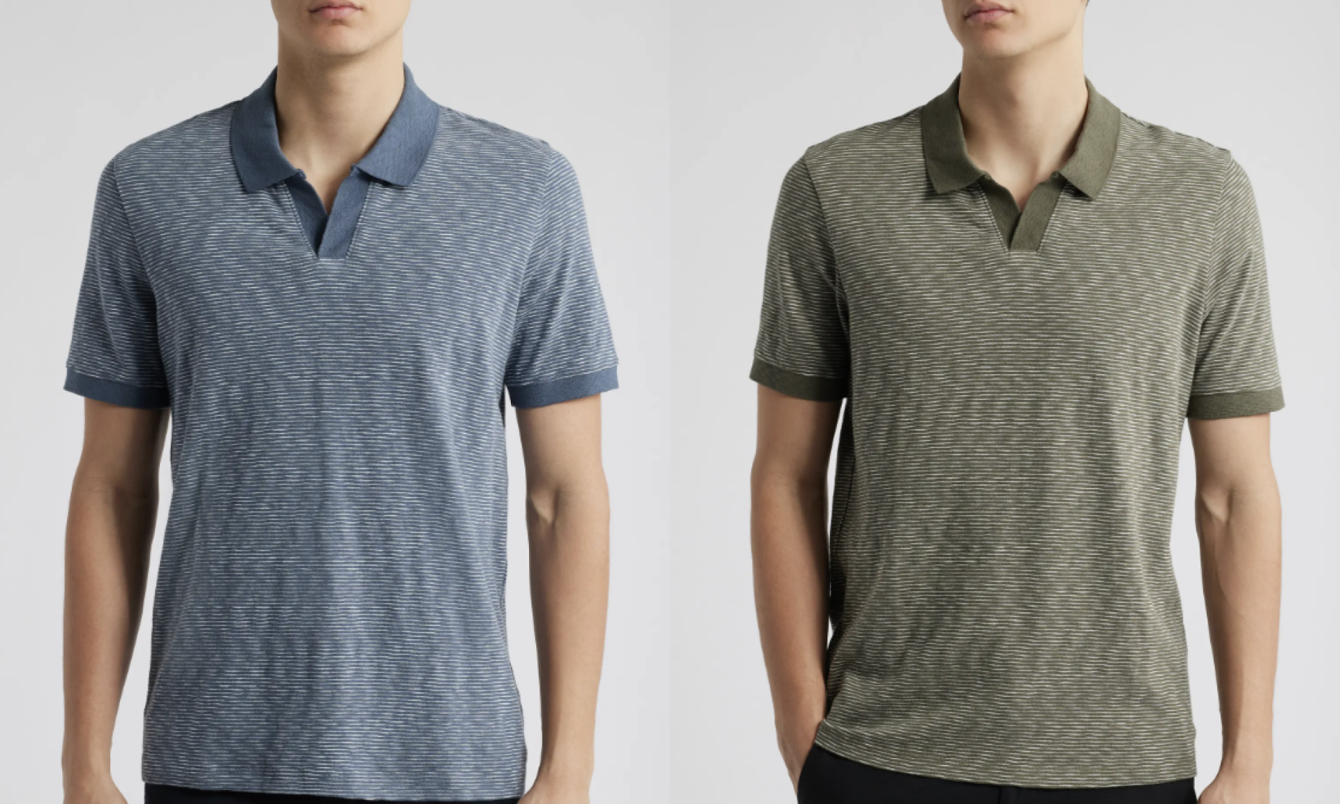 Slub Jersey Johnny Collar Polo